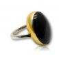 Preview: ring-turmalin-schoerl-silber-vergoldet-gold-edelstein