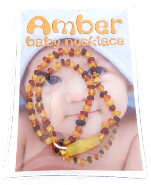 Baby Bernstein Kette geknotet mit Sicherheitsverschluss #0800 - seelensteinchen