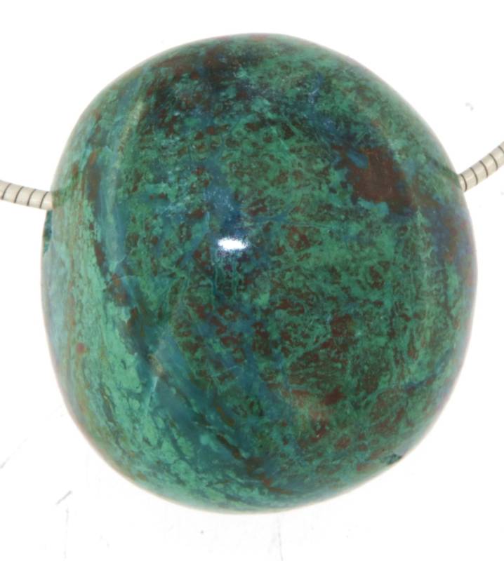 chrysokoll-anhaenger-edelstein-trommelstein-heilstein-schmuk-edelsteinschmuck-gebohrt