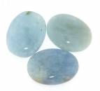 Aquamarin - Edelstein - Trommelstein - Scheibenstein - Handschmeichler - A Qualität #6466