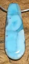 Larimar Trommelstein Ketten Anhänger Atlantisstein - Edelstein Schmuck A Qualität #5051