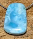 Larimar Edelstein Trommelstein Schmuck Ketten Anhänger - A Qualität #5140