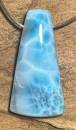 Larimar Trommelstein Edelstein Ketten Anhänger - Schmuck A Qualität #5352