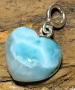 Herz Anhänger mit Larimar - Atlantisstein - Edelstein - Schmuck Silberanhänger - A Qualität - 925er Silber #6419