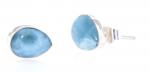 edle Ohrstecker aus Larimar - Edelstein - Ohrringe - A Qualität - 925er Silber #6420