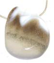 weißer Opal Trommelstein Edelstein Schmuck Ketten Anhänger - A Qualität #2978